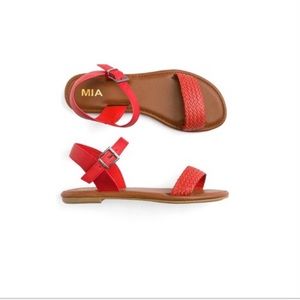 Mia Calista red braided sandals *NWT*
